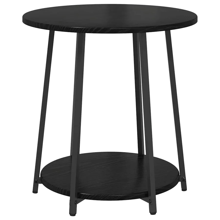 Ensemble de tables d'appoint avec étagère 2 pcs Chêne noir - 5