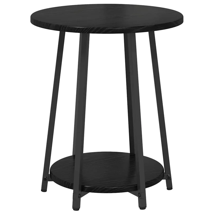 Ensemble de tables d'appoint avec étagère 2 pcs Chêne noir - 6