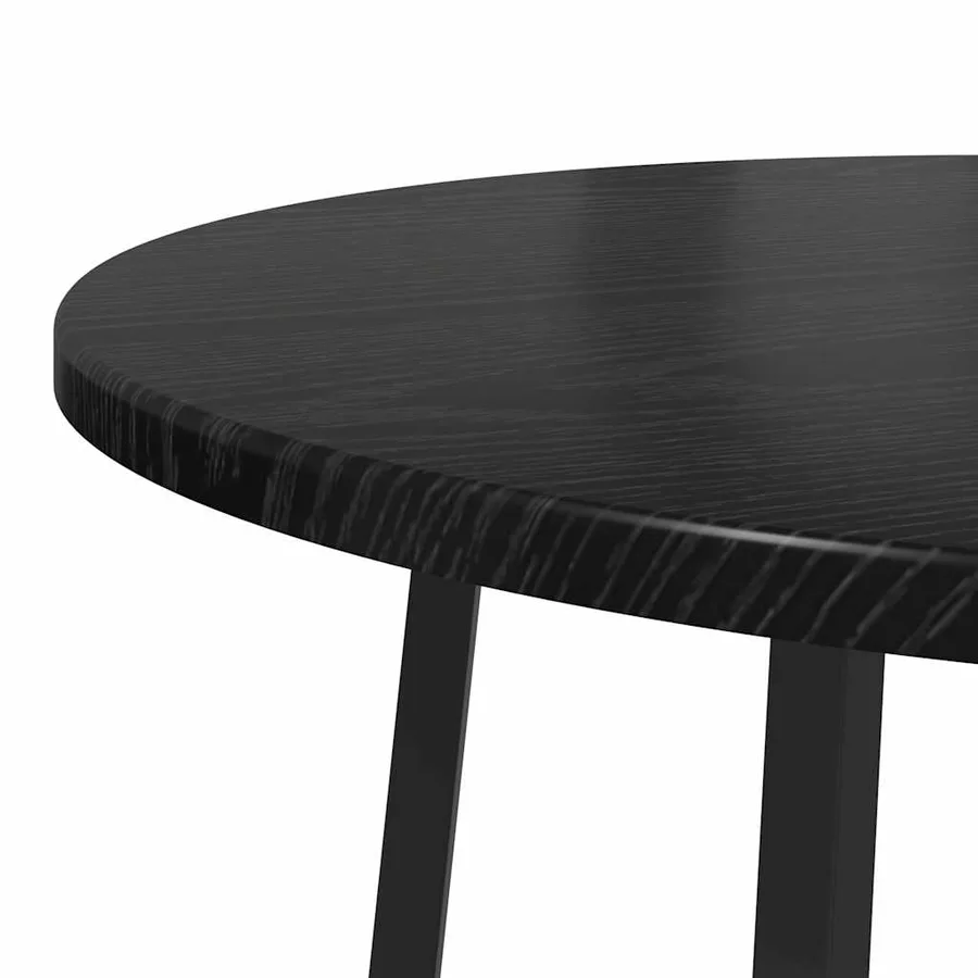 Ensemble de tables d'appoint avec étagère 2 pcs Chêne noir - 7