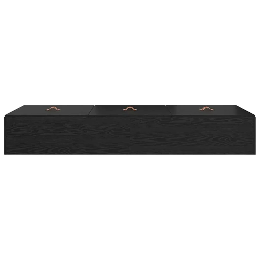 Cadre de lit avec rangement Chêne noir 100 x 200 cm - 7