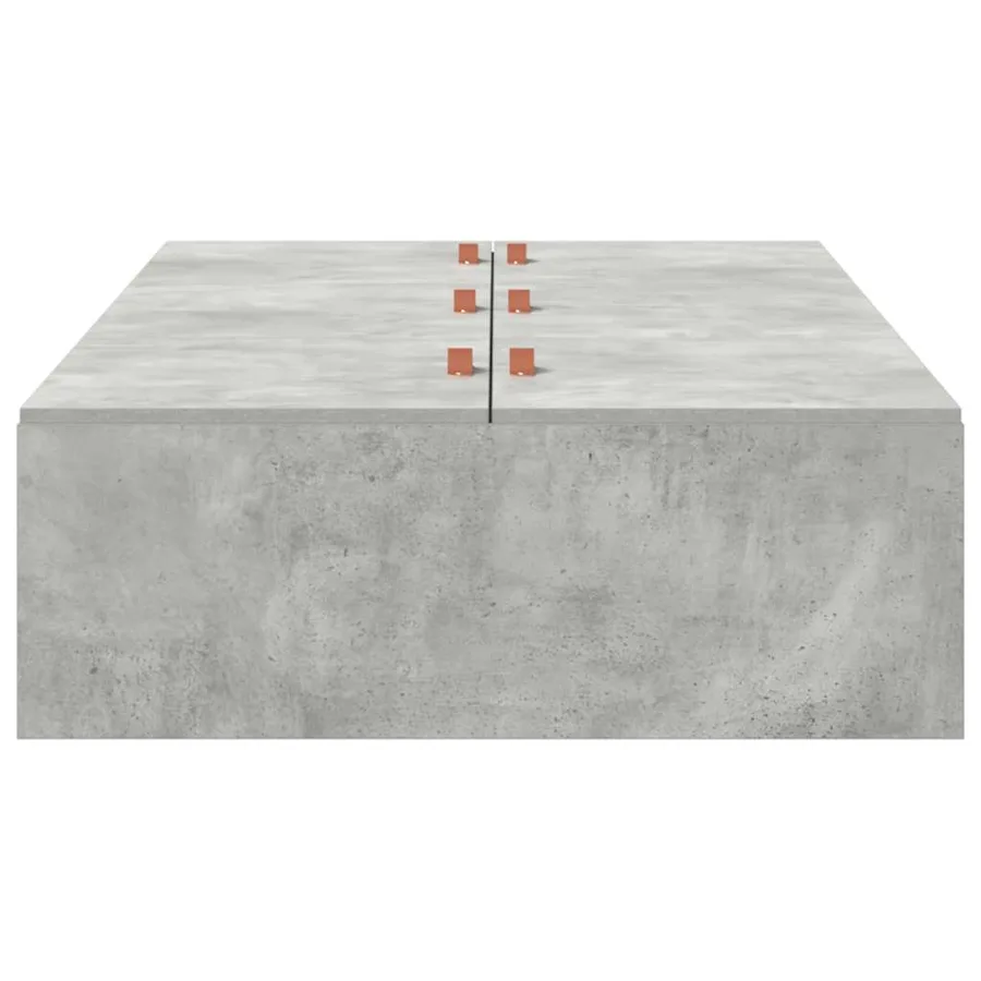 Cadre de lit avec rangement Gris béton 100 x 200 cm - 6