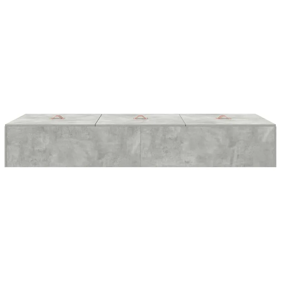 Cadre de lit avec rangement Gris béton 100 x 200 cm - 7