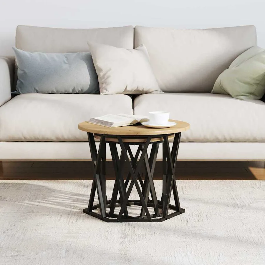 Table d'appoint 2 pcs Chêne artisanal 50 x 50 x 40 cm - 4