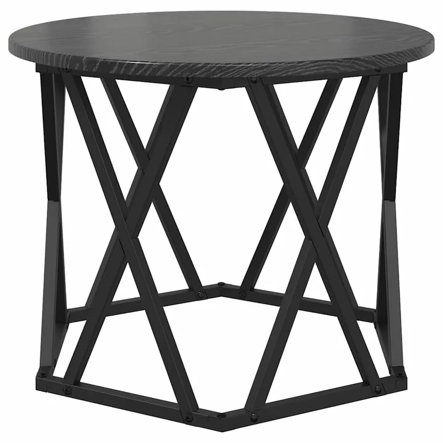 Table d'appoint empilable 3 pcs Chêne noir - 6