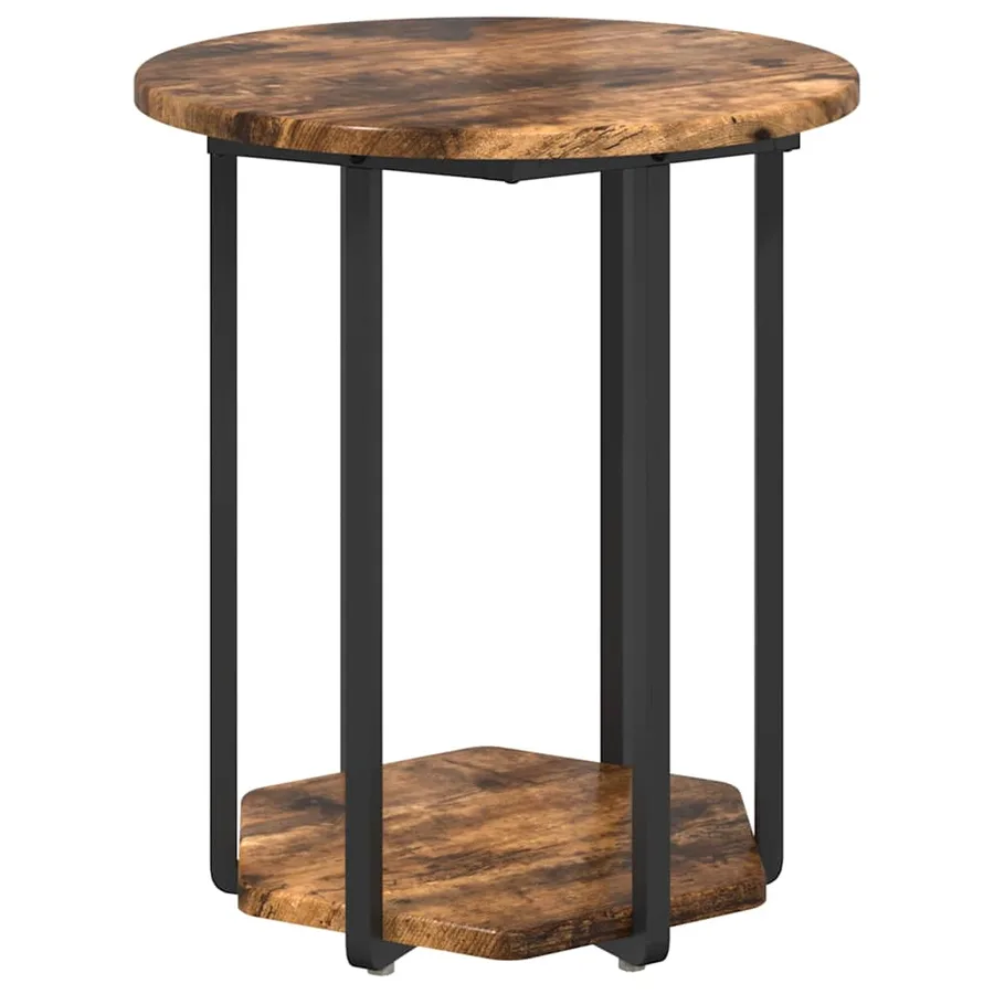 Ensemble de tables d'appoint avec étagère 2 pcs Marron - 6