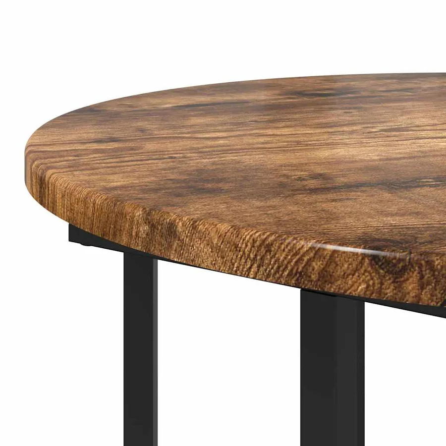 Ensemble de tables d'appoint avec étagère 2 pcs Marron - 7