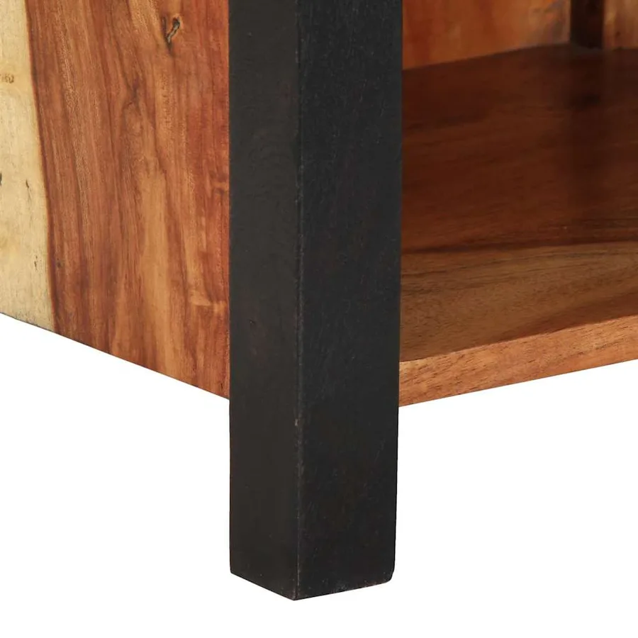 Cabinet de chevet Marron 40 x 35 x 50 cm Bois d'Acacia Massif - 10