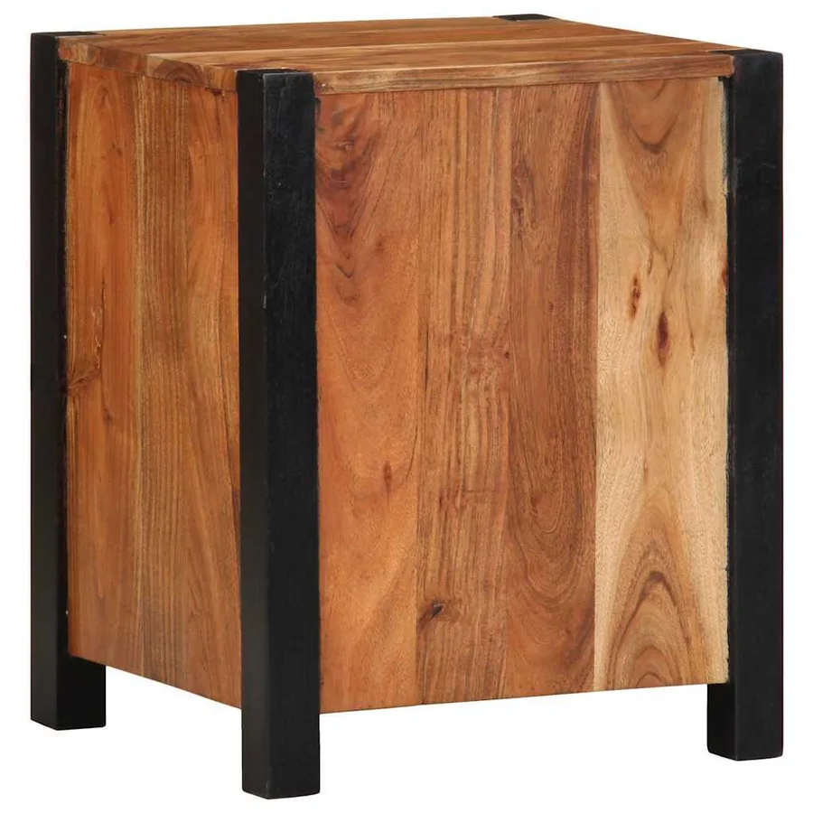 Cabinet de chevet Marron 40 x 35 x 50 cm Bois d'Acacia Massif - 7