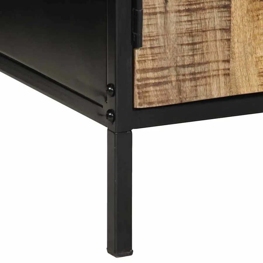 Cabinet de chevet Marron et Noir 50 x 30 x 45 cm - 10