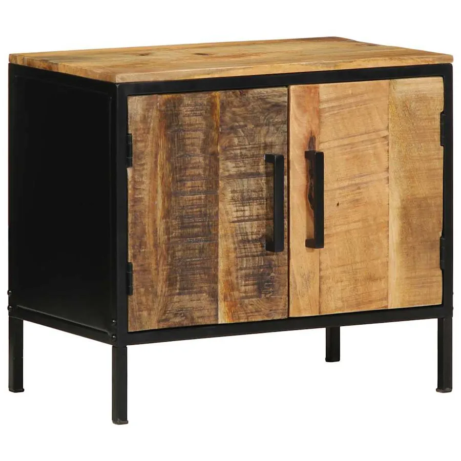 Cabinet de chevet Marron et Noir 50 x 30 x 45 cm - 3