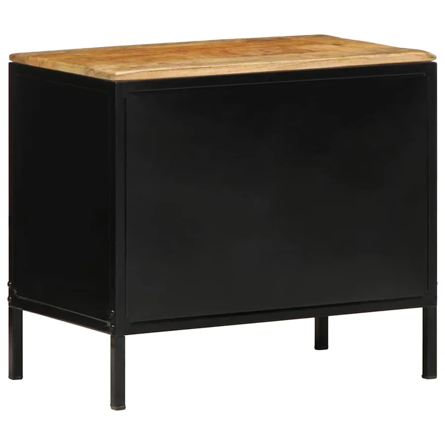 Cabinet de chevet Marron et Noir 50 x 30 x 45 cm - 7