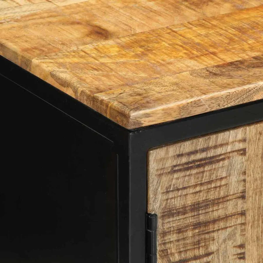 Cabinet de chevet Marron et Noir 50 x 30 x 45 cm - 8