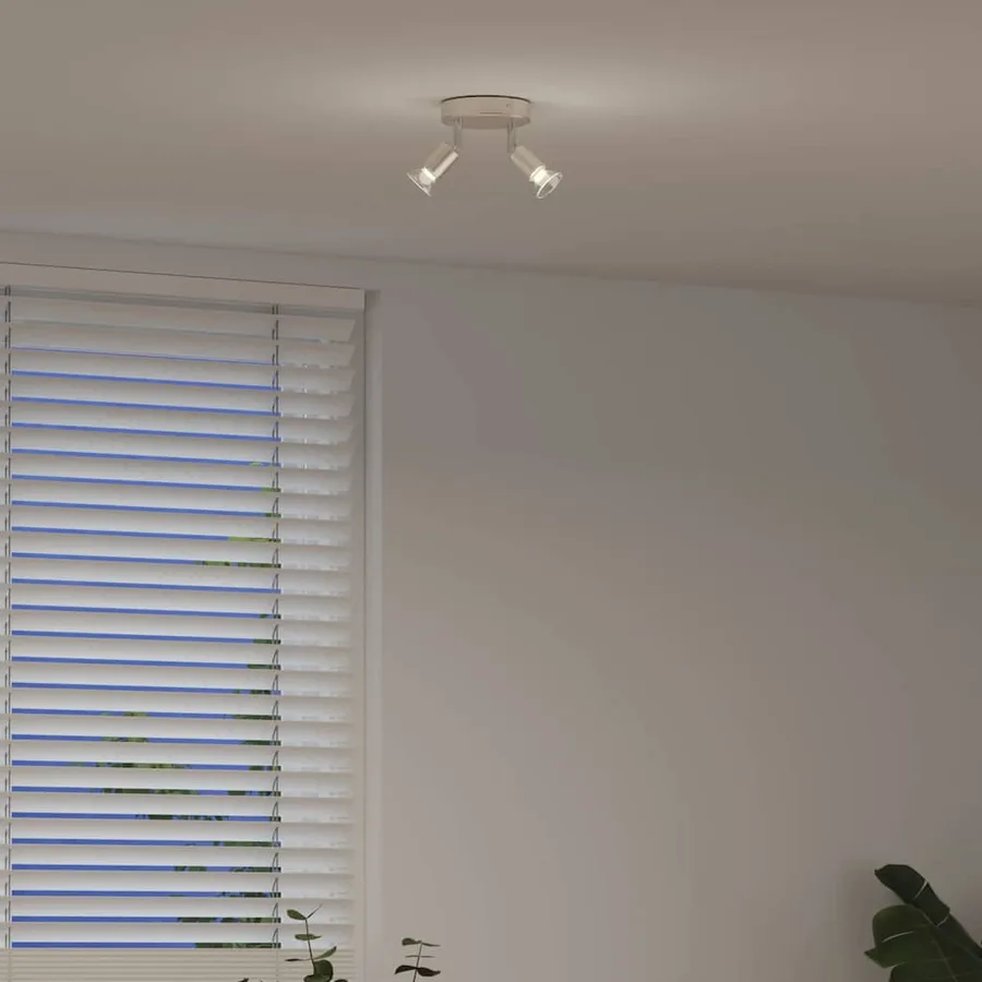 Spot de plafond avec des projecteurs Nickel 12 x 8 cm Acier - 4