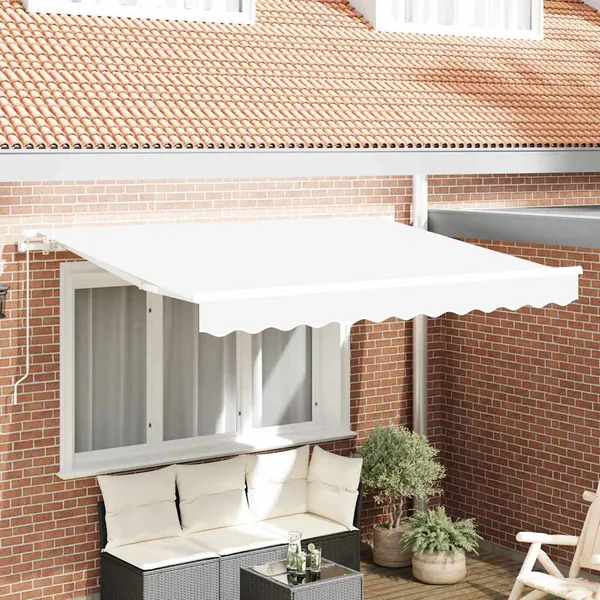 Toile de rechange pour auvent Blanc 3,5 x 2 m Polyester