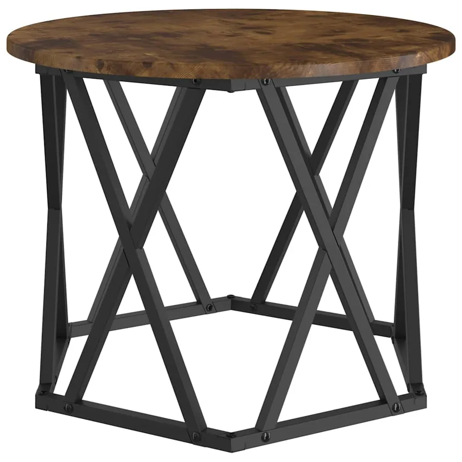 Table d'appoint empilable 3 pcs Chêne fumé - 6