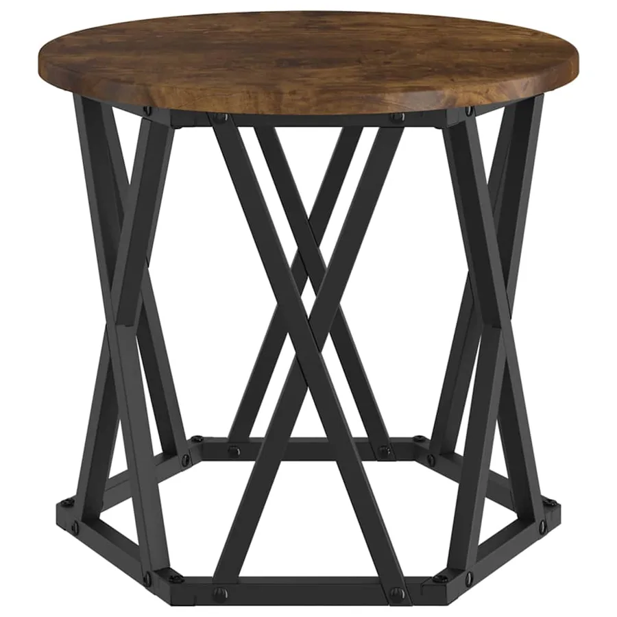 Table d'appoint empilable 3 pcs Chêne fumé - 7