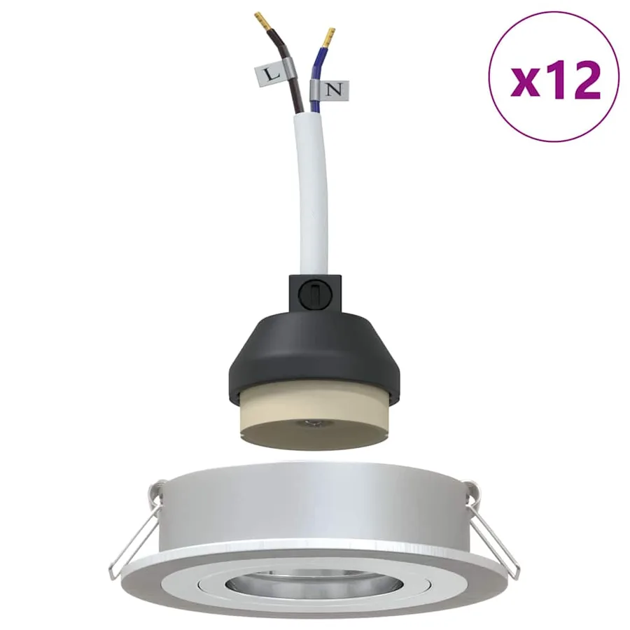 Projecteur Argenté 9 x 9 x 2 cm Aluminium - 4