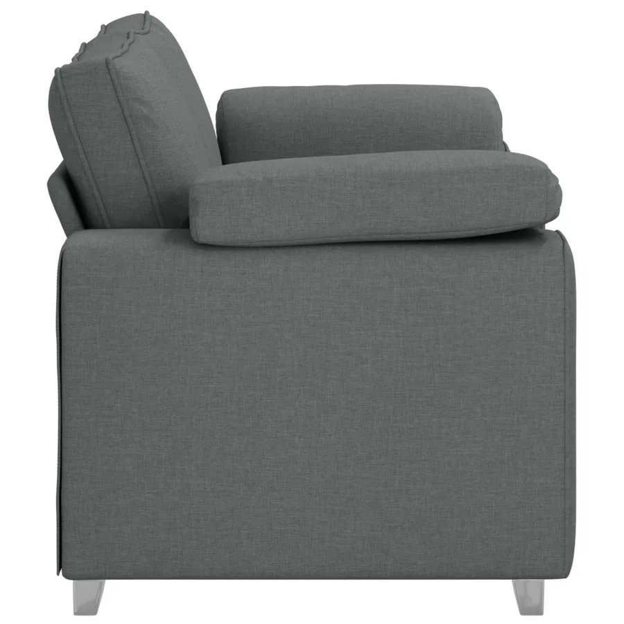 Canapé deux places Gris foncé 160 cm tissu - 5