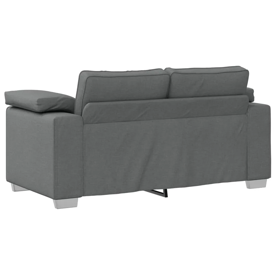 Canapé deux places Gris foncé 160 cm tissu - 6