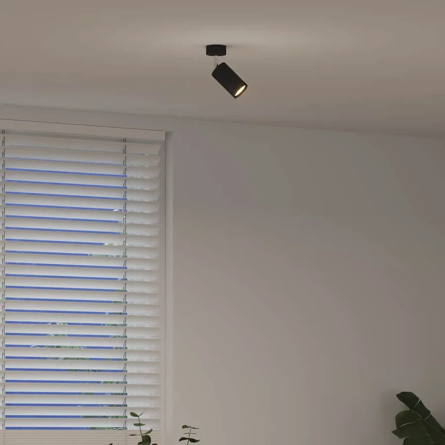 Spot de plafond avec des projecteurs Noir 6 x 6 x 16 cm Métal - 4