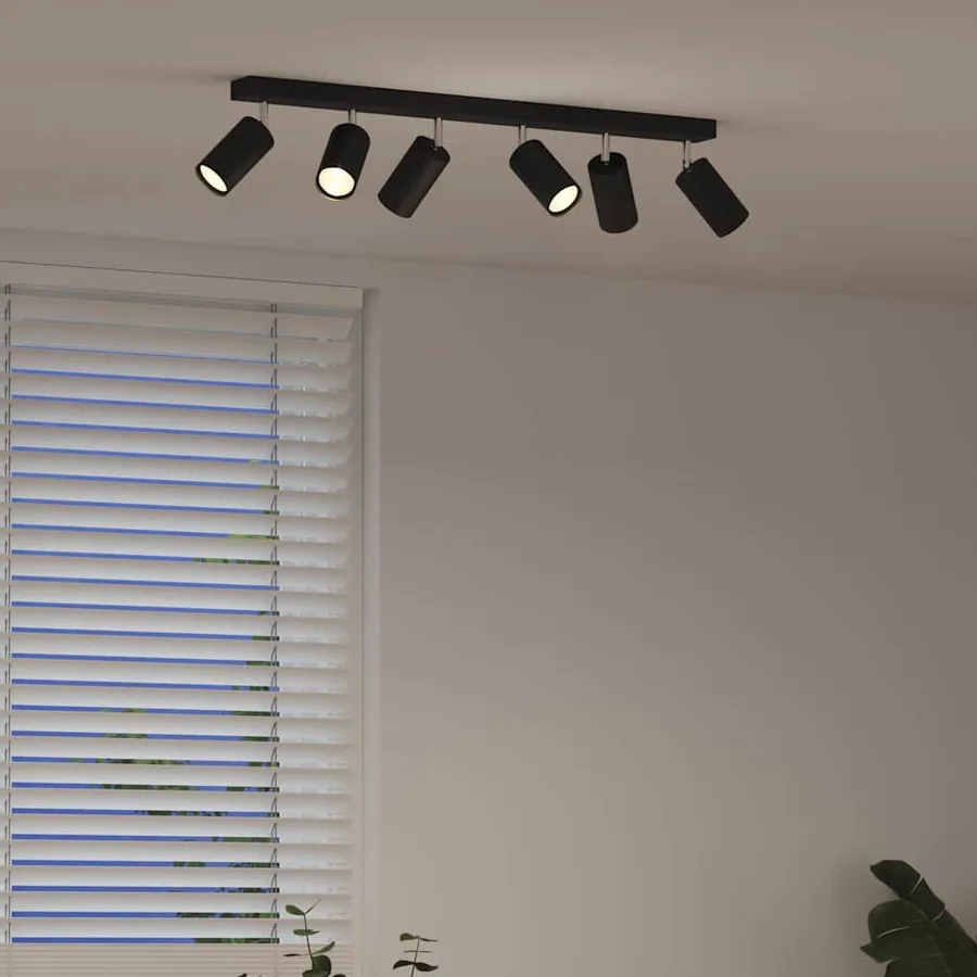 Spot de plafond avec des projecteurs Noir 73 x 6 x 16 cm Métal - 4
