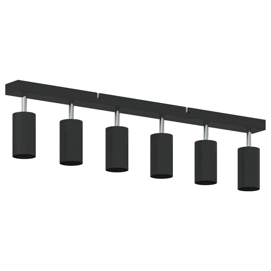 Spot de plafond avec des projecteurs Noir 73 x 6 x 16 cm Métal - 5