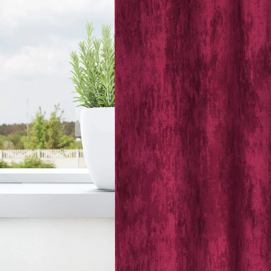 Rideaux en velours 2 pcs Bordeaux 260 x 140 cm Velours - 3
