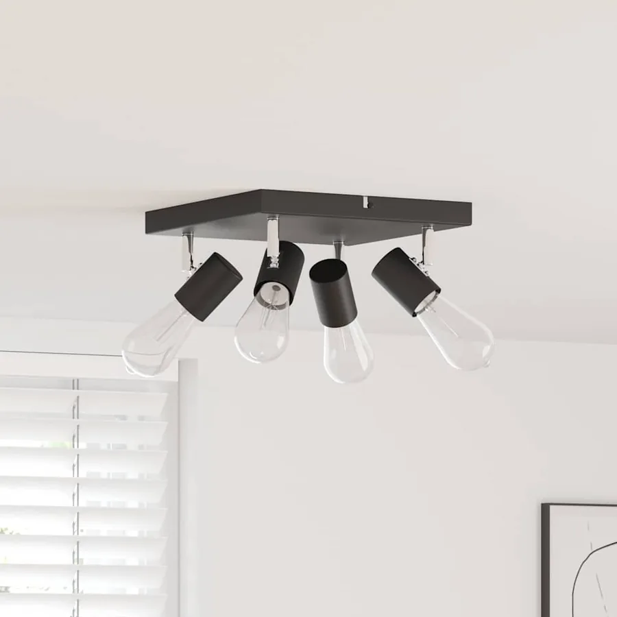 Spot de plafond Noir 26,5 x 26 x 11,5 cm Métal