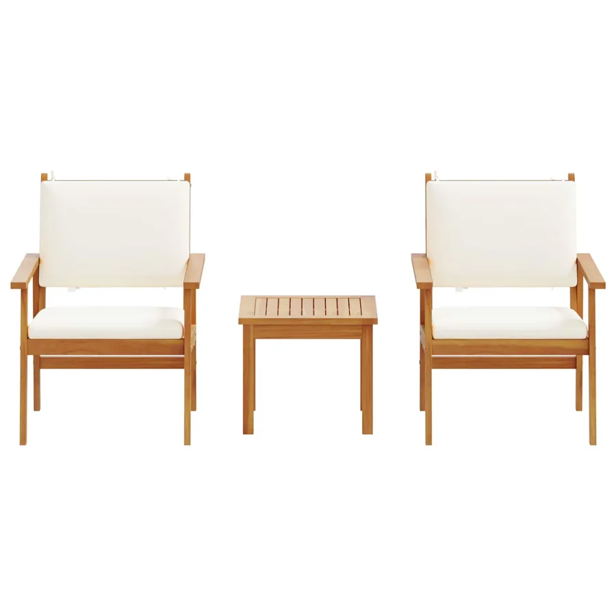 Ensemble de canapé de jardin 3 pcs Blanc crème - 7