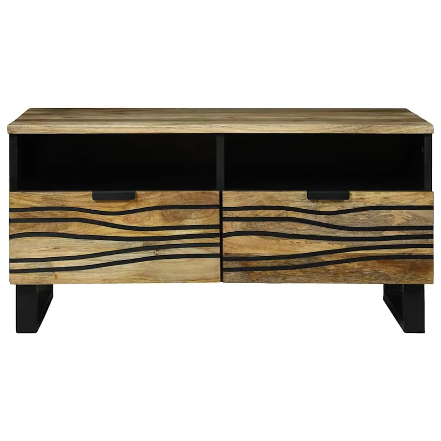 Table basse Naturel 80 x 54 x 40 cm Bois d'ingénierie - 3