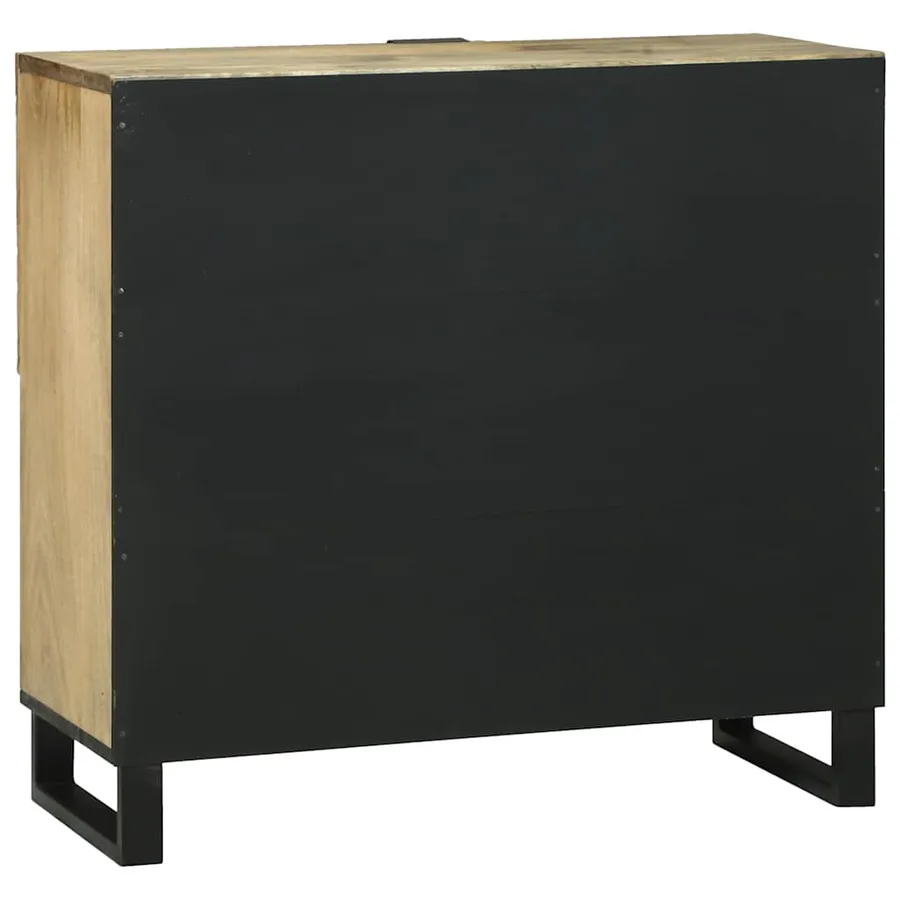 Buffet Marron 80 x 33 x 75 cm bois de manguier massif - 5