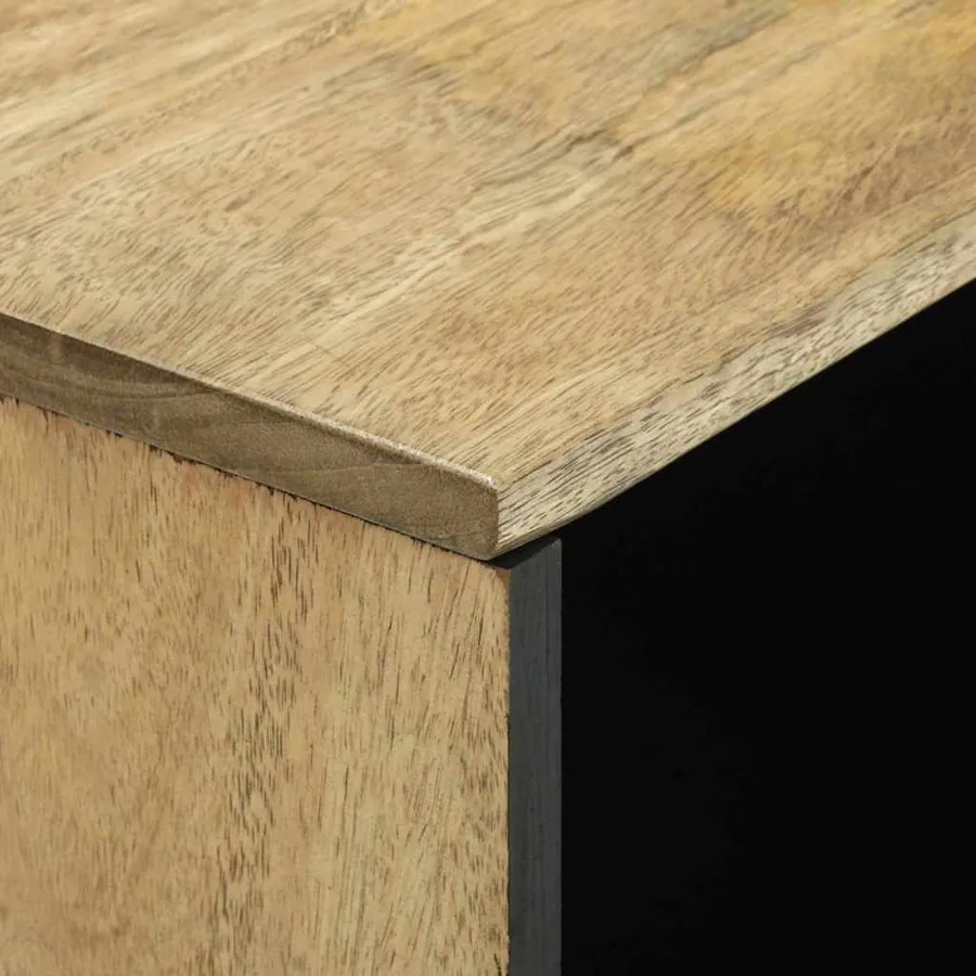Buffet Marron 80 x 33 x 75 cm bois de manguier massif - 6
