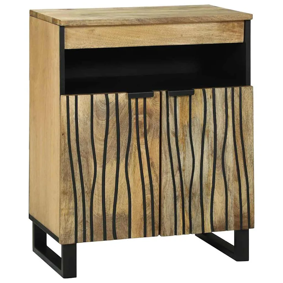 Buffet Marron 60 x 33 x 75 cm bois de manguier massif