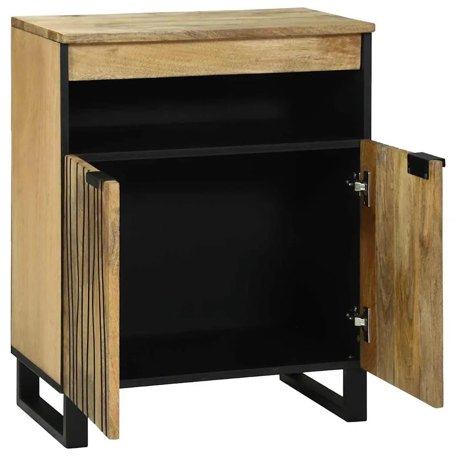 Buffet Marron 60 x 33 x 75 cm bois de manguier massif - 2