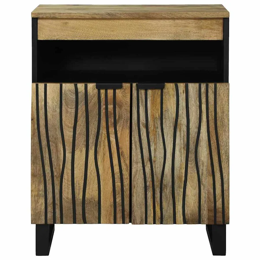 Buffet Marron 60 x 33 x 75 cm bois de manguier massif - 3