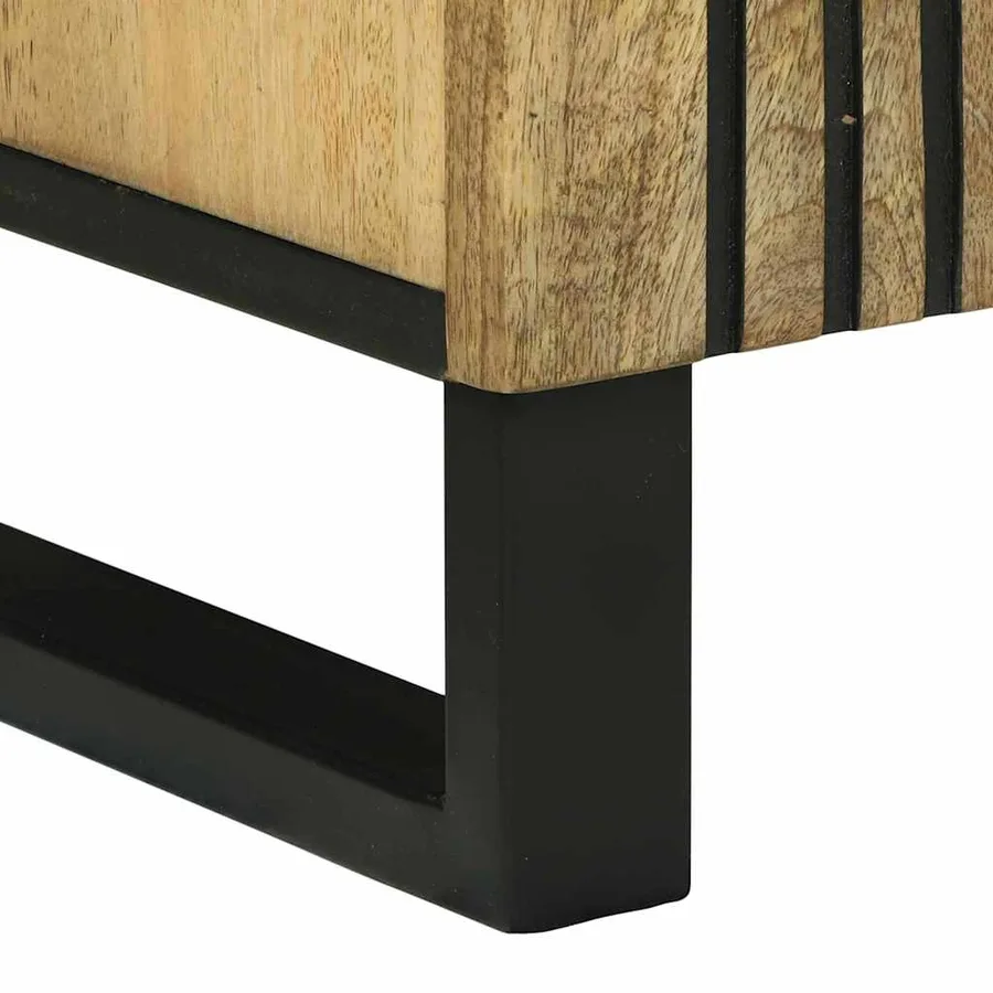 Buffet Marron 60 x 33 x 75 cm bois de manguier massif - 8