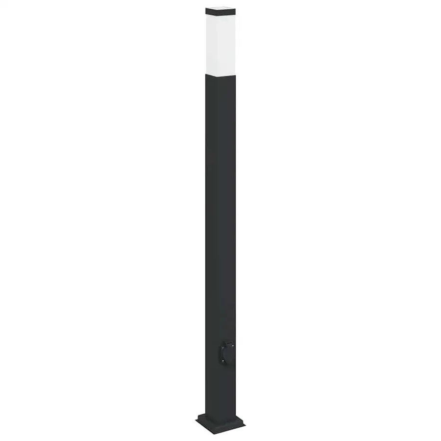 Borne lumineuse avec sortie lot de 3 110 cm noire IP44 - 4