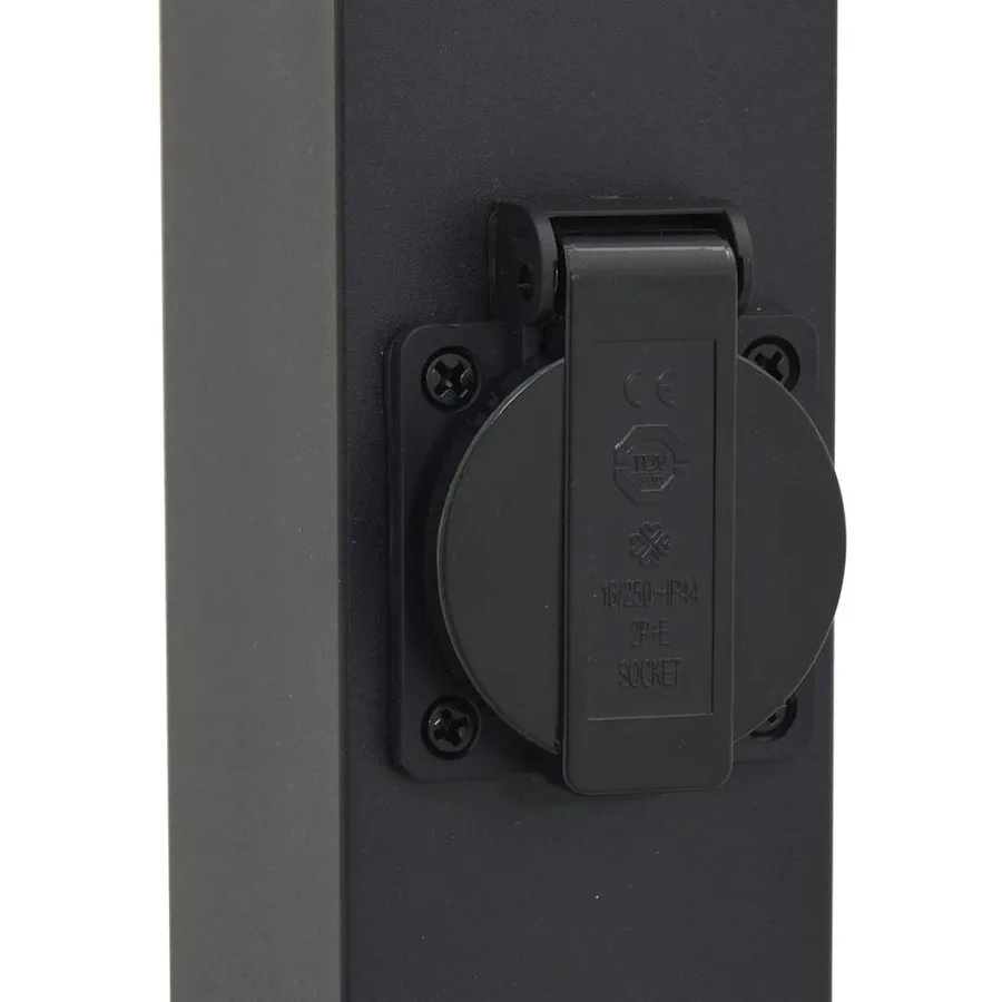 Borne lumineuse avec sortie lot de 3 110 cm noire IP44 - 7