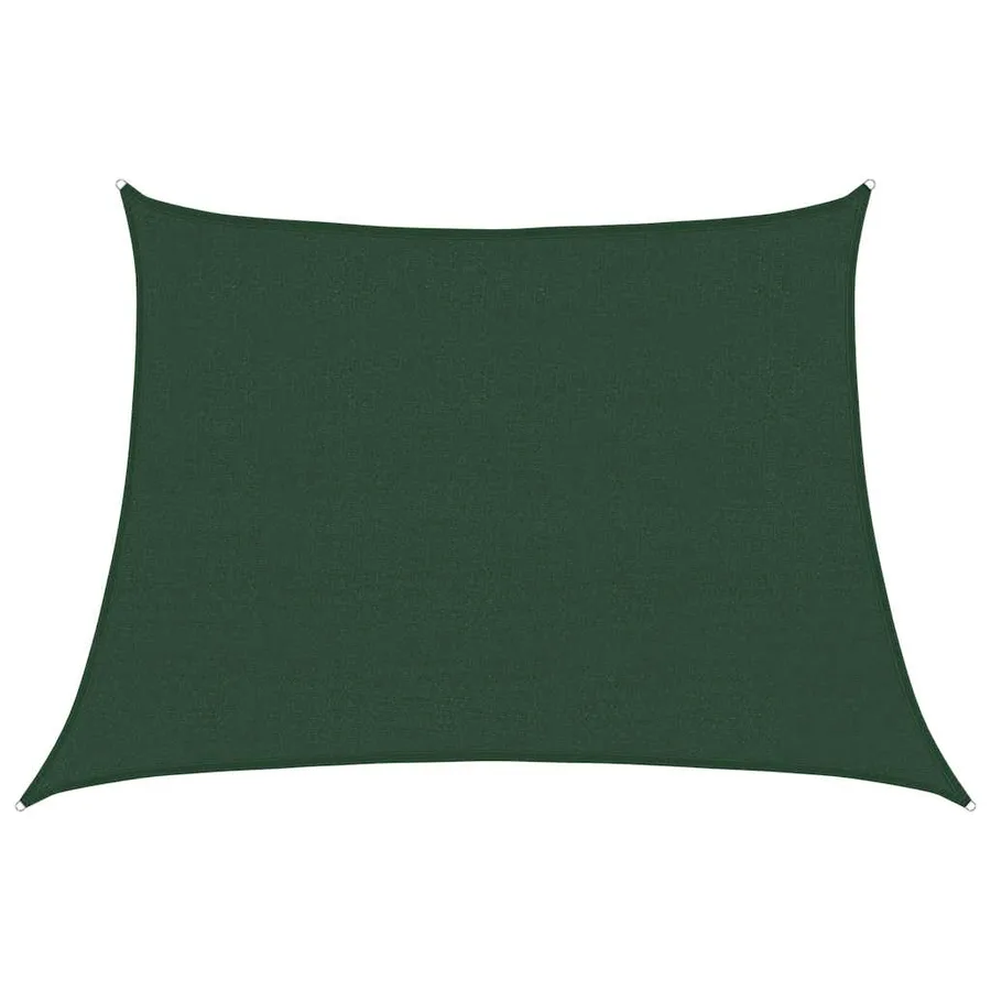 Voile d'ombrage 160 g/m² trapèze vert foncé 4/5x3 m PEHD - 2