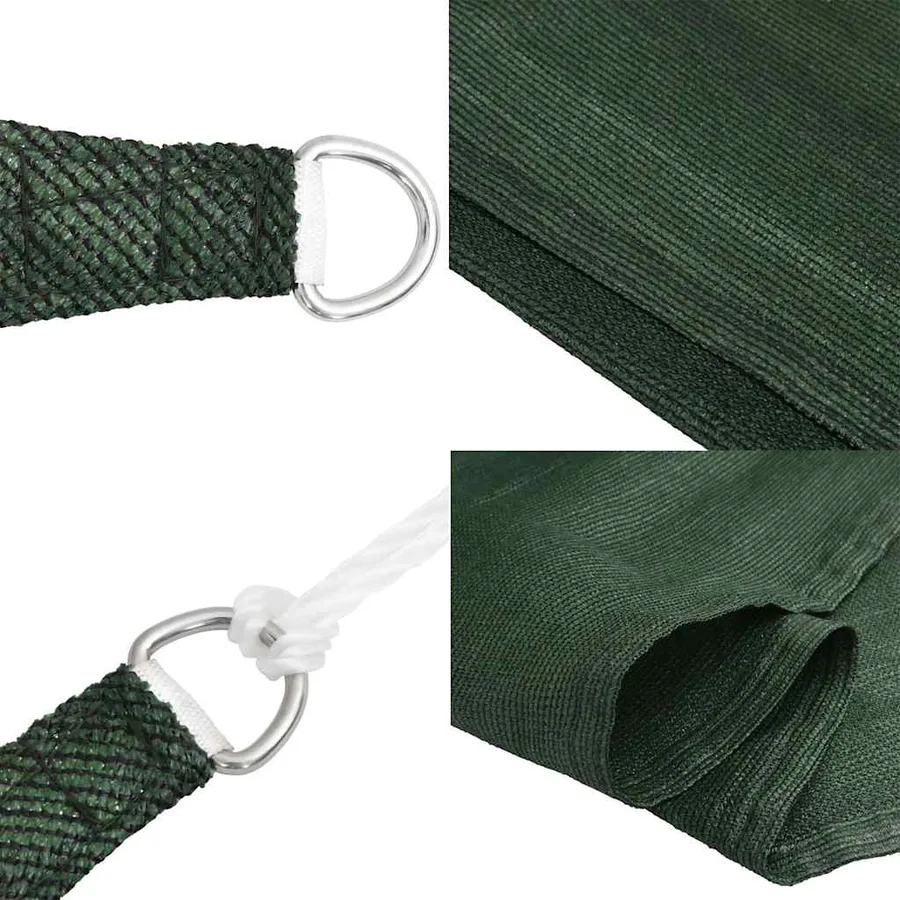 Voile d'ombrage 160 g/m² trapèze vert foncé 4/5x3 m PEHD - 7