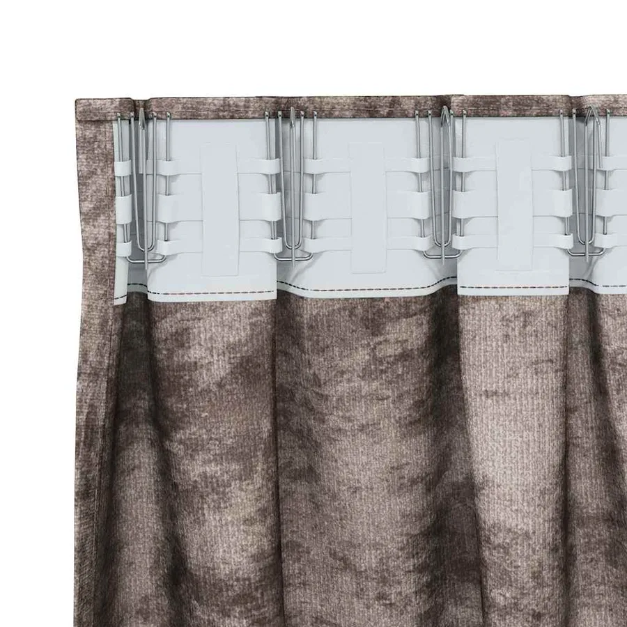 Rideaux en velours 2 pcs Cappuccino 260 x 140 cm Velours - 5