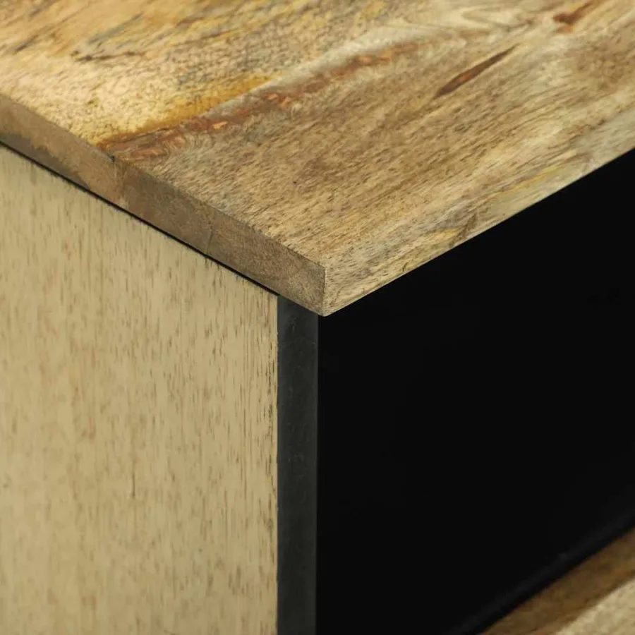 Table de chevet Naturel 40 x 33 x 46 cm Bois d'ingénierie - 6