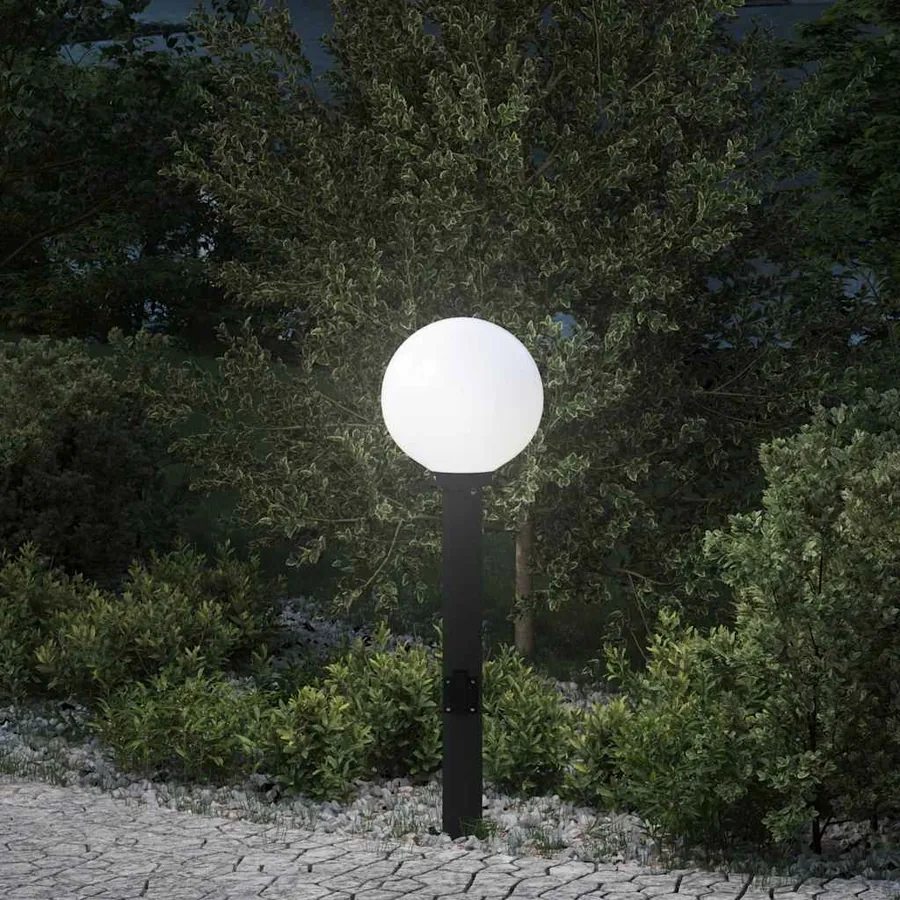 Borne lumineuse avec sortie 80 cm Noir IP44