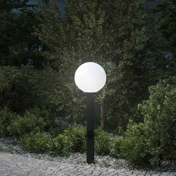 Borne lumineuse avec sortie 80 cm Noir IP44