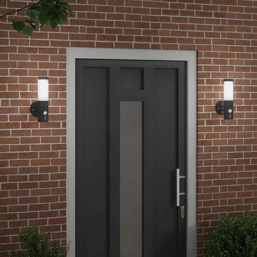 Applique Murale Extérieure 2 pcs Noir 15 x 7,5 x 33 cm - 3
