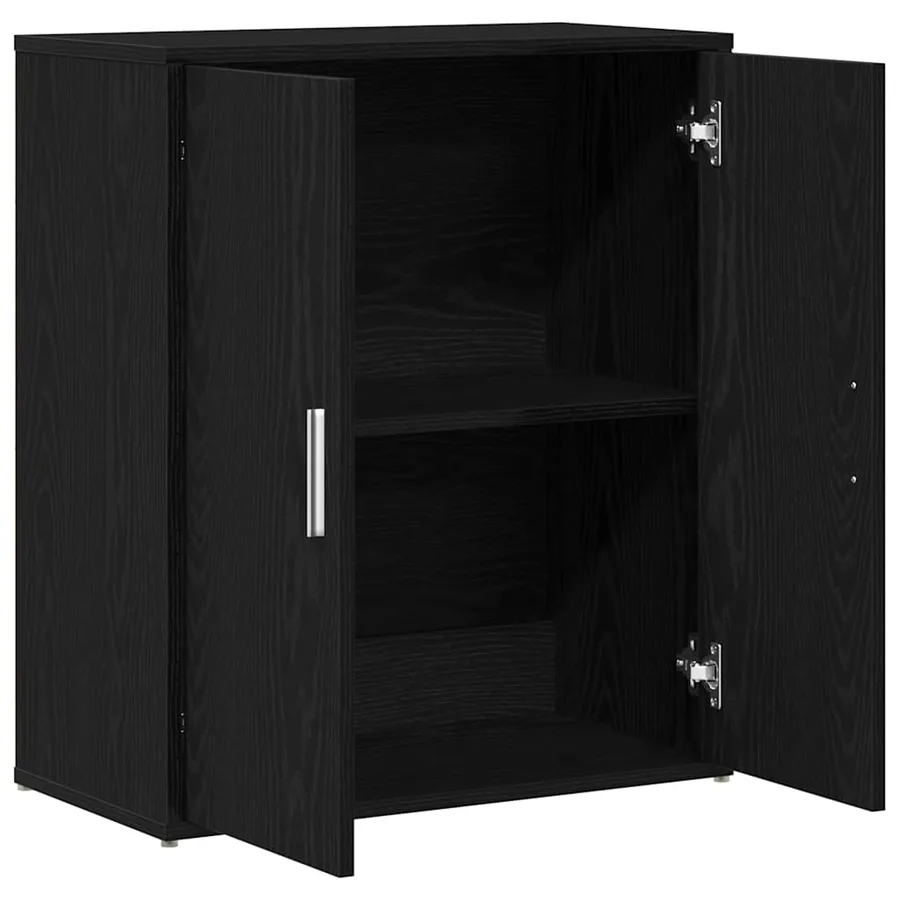 Buffet en chêne noir 60x31x70 cm bois d'ingénierie - 5