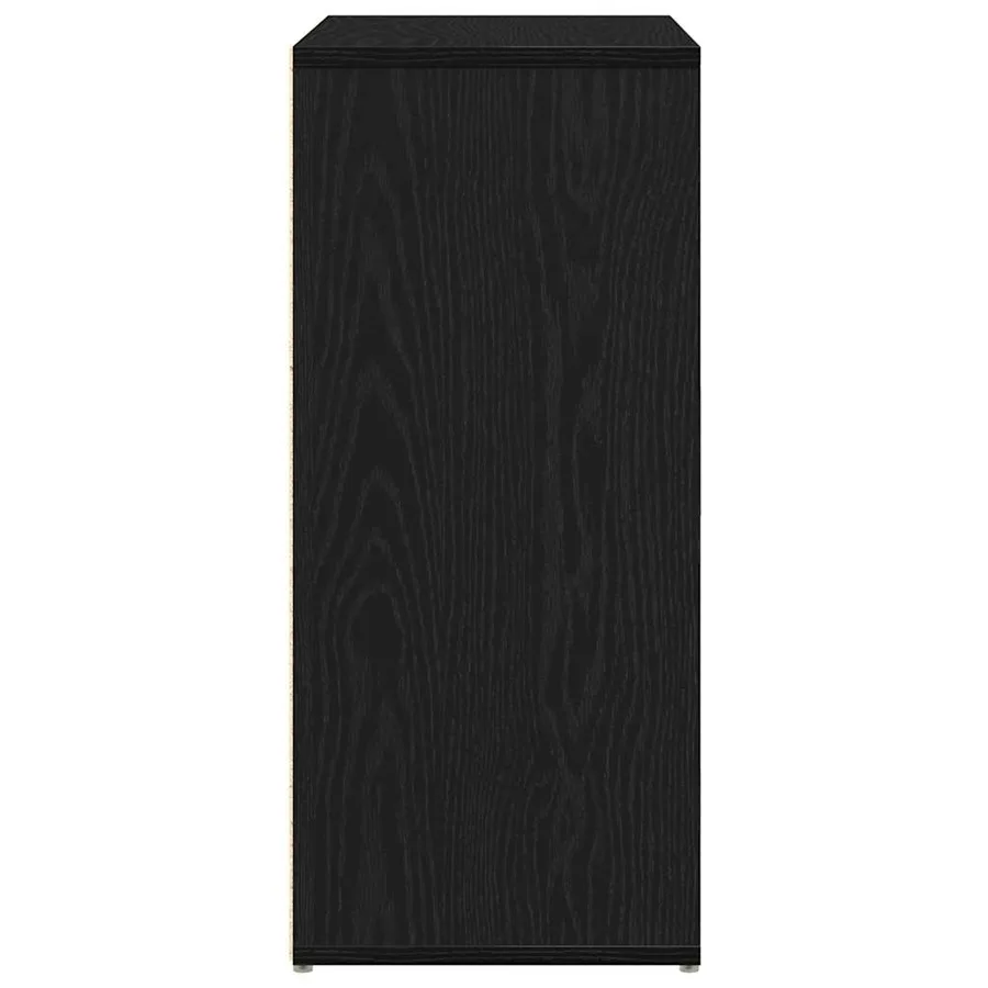 Buffet en chêne noir 60x31x70 cm bois d'ingénierie - 7