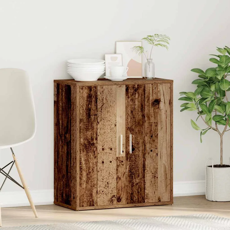 Buffet en bois ancien 60x31x70 cm bois d'ingénierie - 3