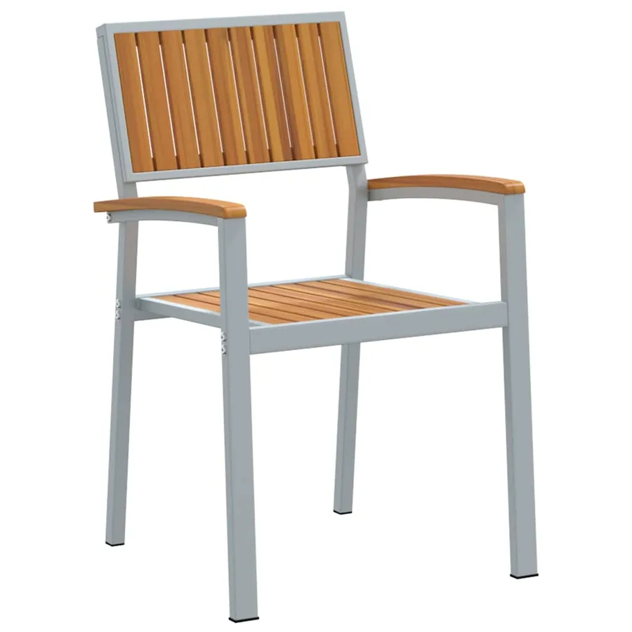 Ensemble de salle à manger pour jardin 5 pcs Gris - 5