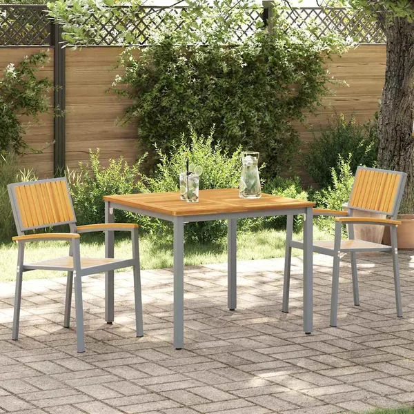Chaise empilable 2 pcs Marron 56 x 57 x 87 cm